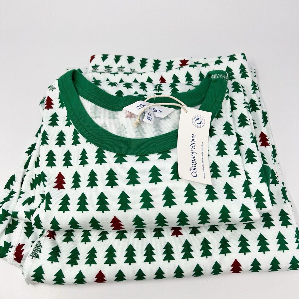 The Company Store Men’s XL Organic Christmas Pajamas Snug Fit NEW!